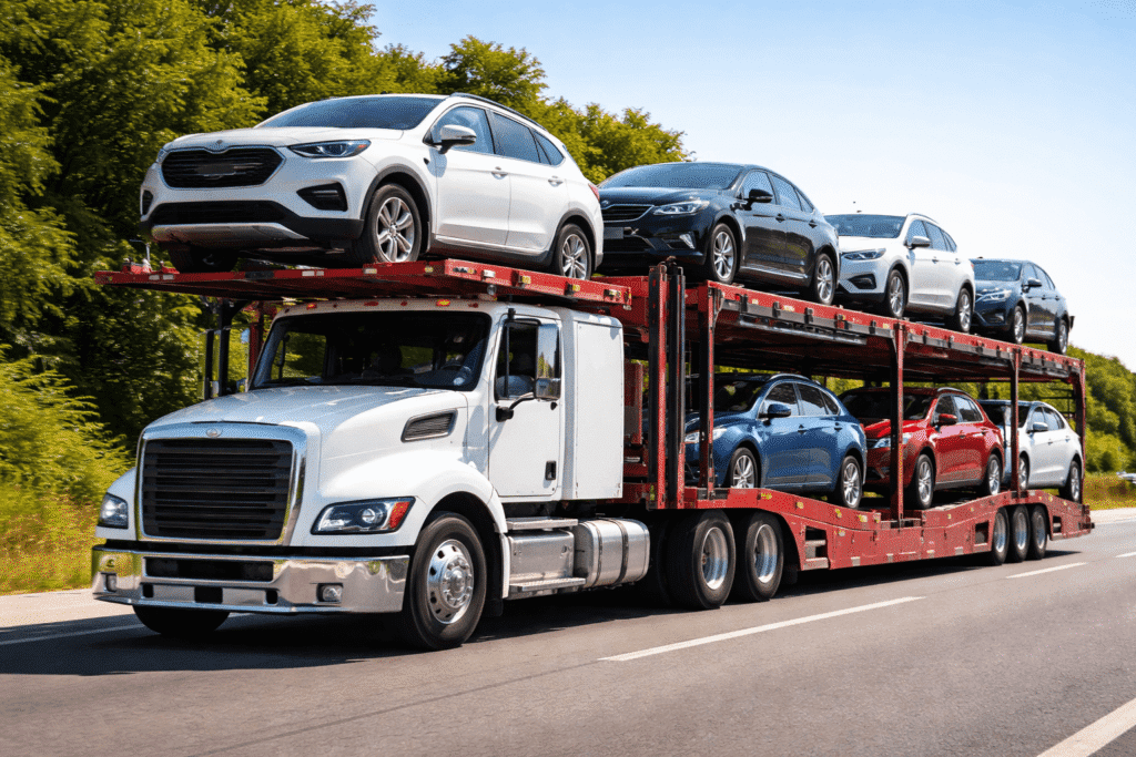Open car shipping via RoRo vessel from UK port