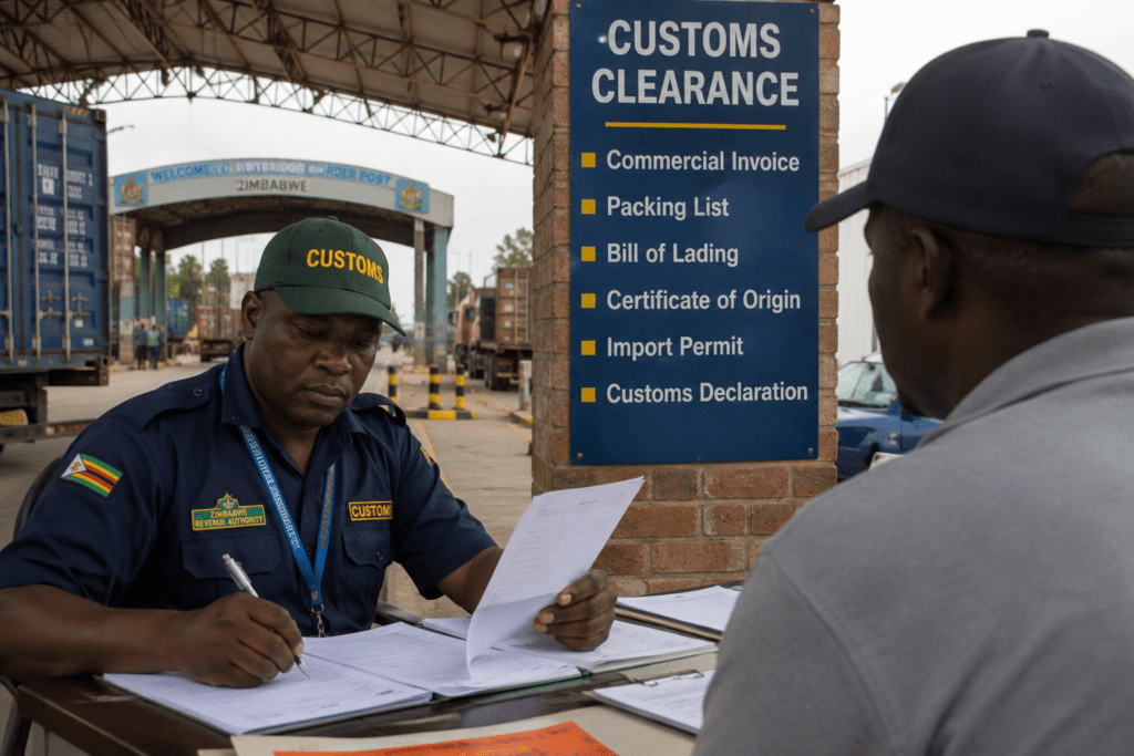 ZIMRA customs clearance for UK car imports to Zimbabwe