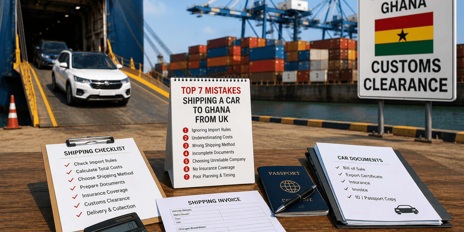 7 Mistakes When Shipping a Car to Ghana from UK