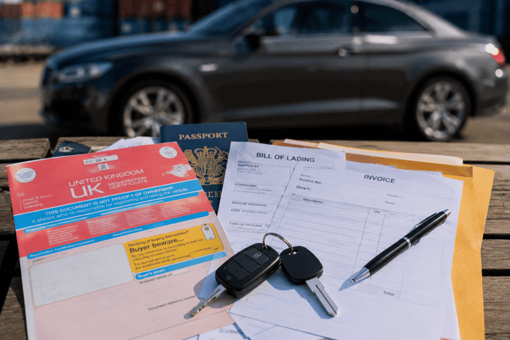 Documents required to ship a car – V5C, Bill of Lading, passport and invoice Documents required to ship a car – V5C, Bill of Lading, passport and invoice
