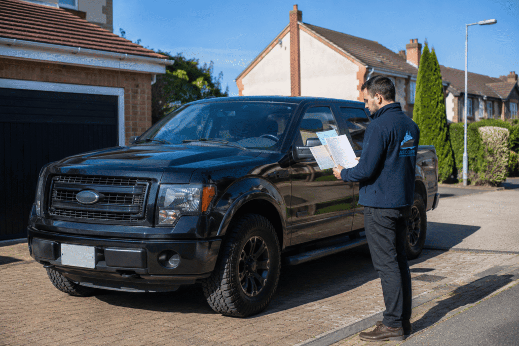How to Import American Cars to UK: Models, Rules & Costs 1 Imported American truck driveway paperwork check UK