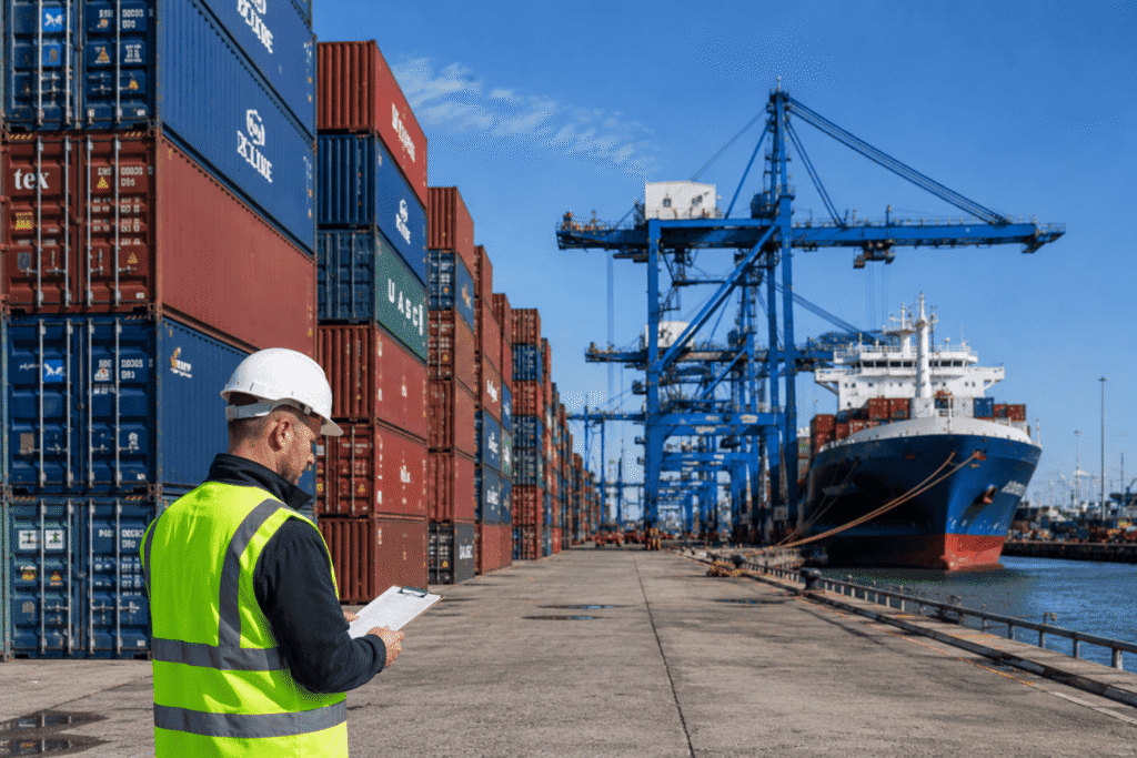 Shared container shipping mistakes – workers loading and securing cargo Shared container shipping mistakes – workers loading and securing cargo