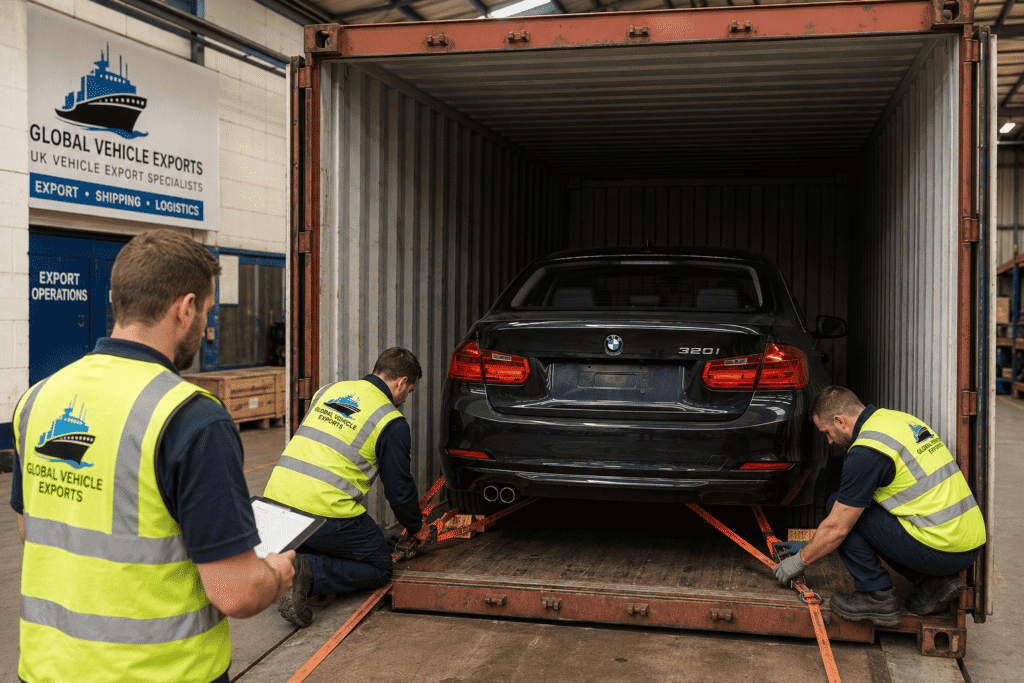 Car Shipping Guide to Zimbabwe - vehicle secured inside container
