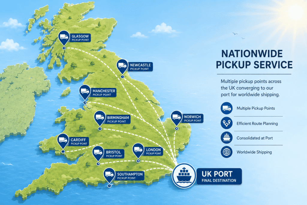 Coordinating fleet vehicle collection from multiple UK locations