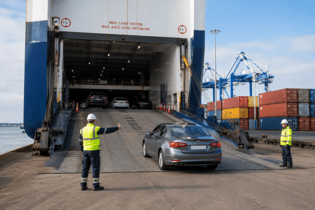 car shipping to Ghana from UK port via RoRo vessel