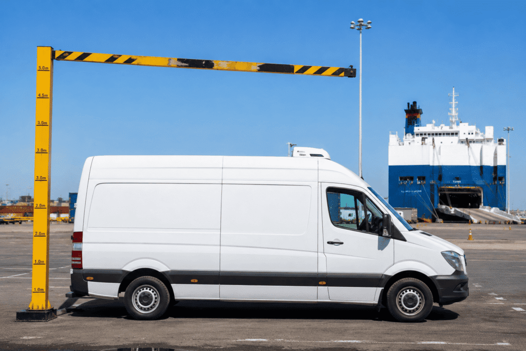 commercial van height limit RoRo shipping