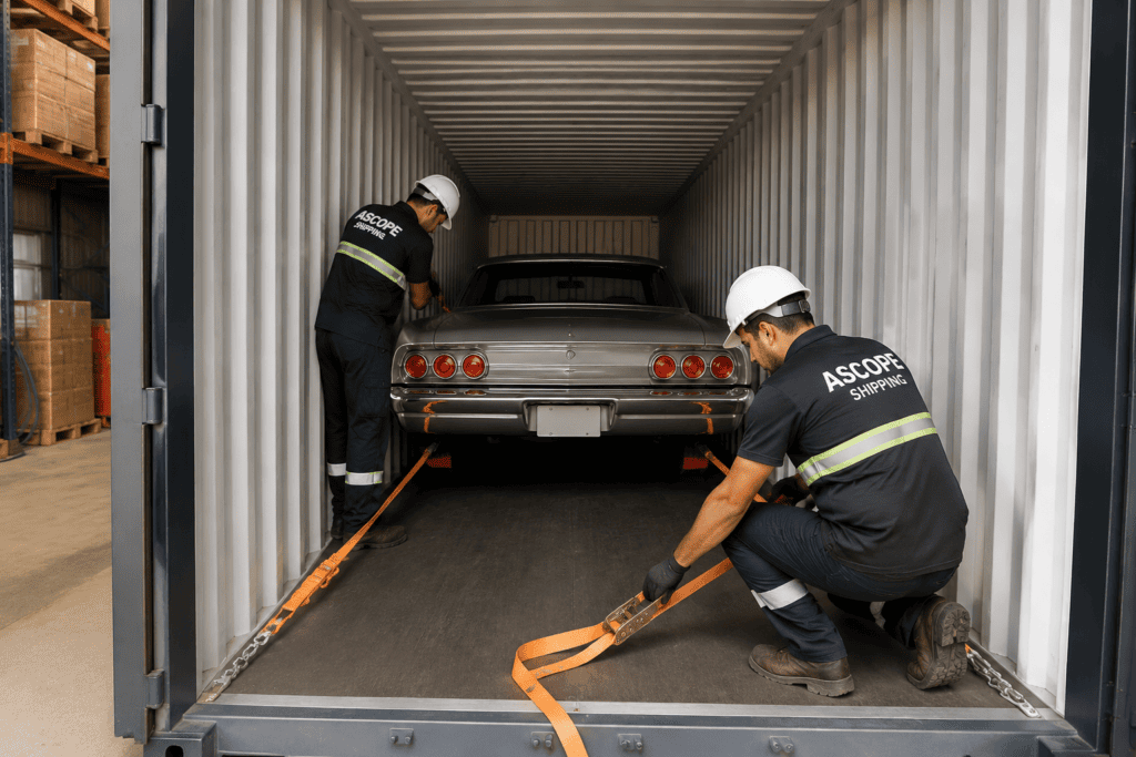 container shipping cars to USA